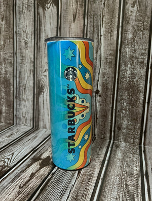 Colorful Retro Tumbler 20oz - Made to order