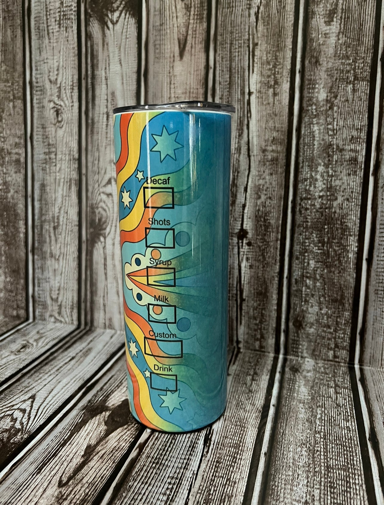 Colorful Retro Tumbler 20oz - Made to order