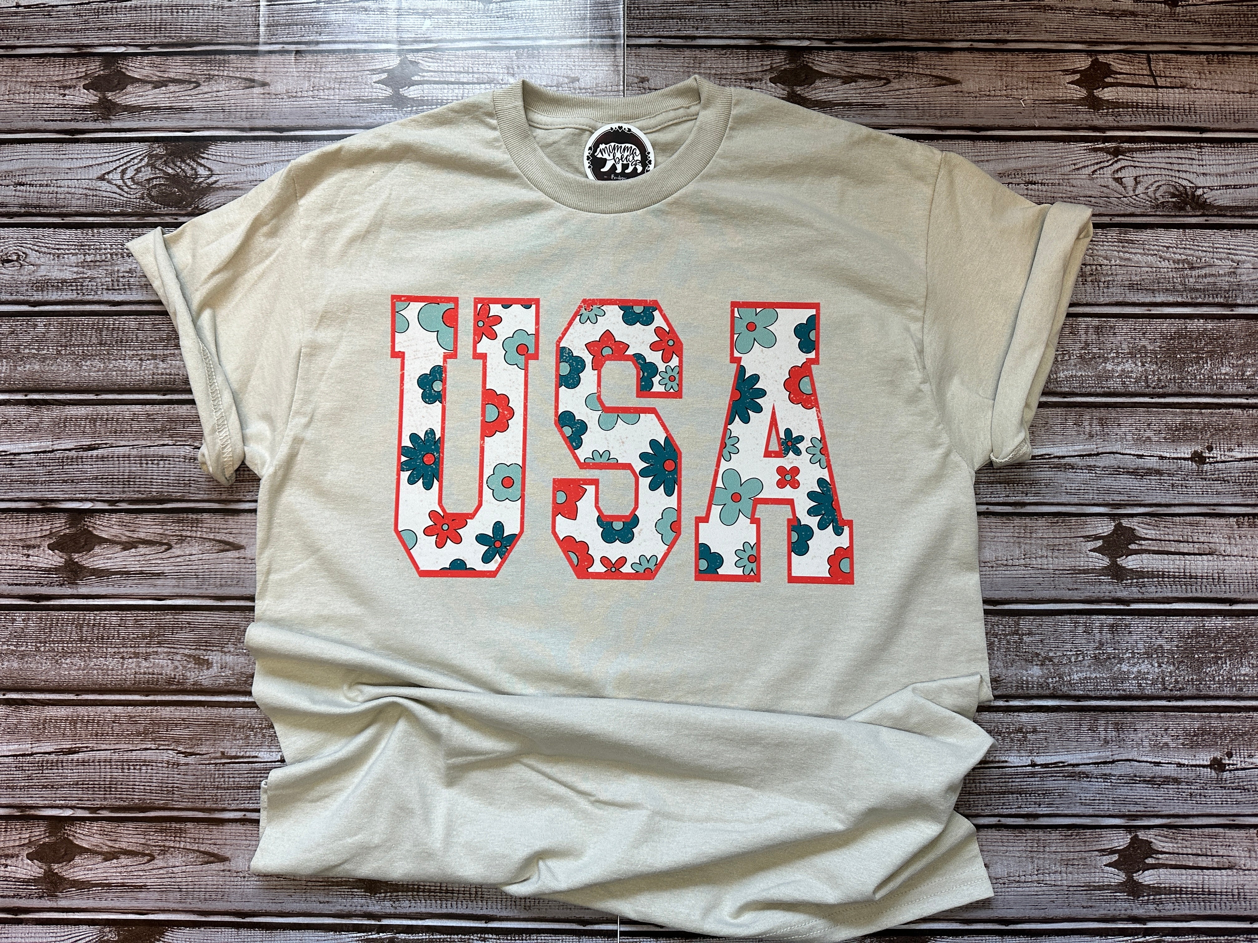 USA Flower Tee - made to order