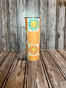 Made to order- Retro Matte Smiley Face Tumbler