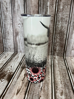 Made to order-Highland Cow Pink 20oz Tumbler