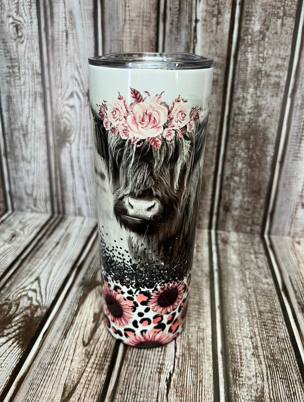 Made to order-Highland Cow Pink 20oz Tumbler