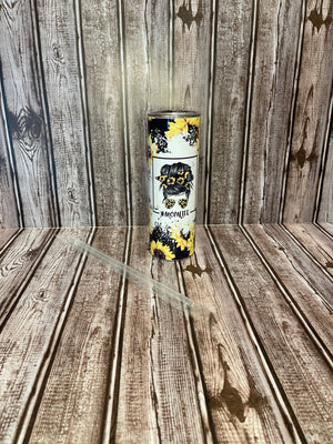 Made to order #Momlife sunflower 20 ounce tumbler