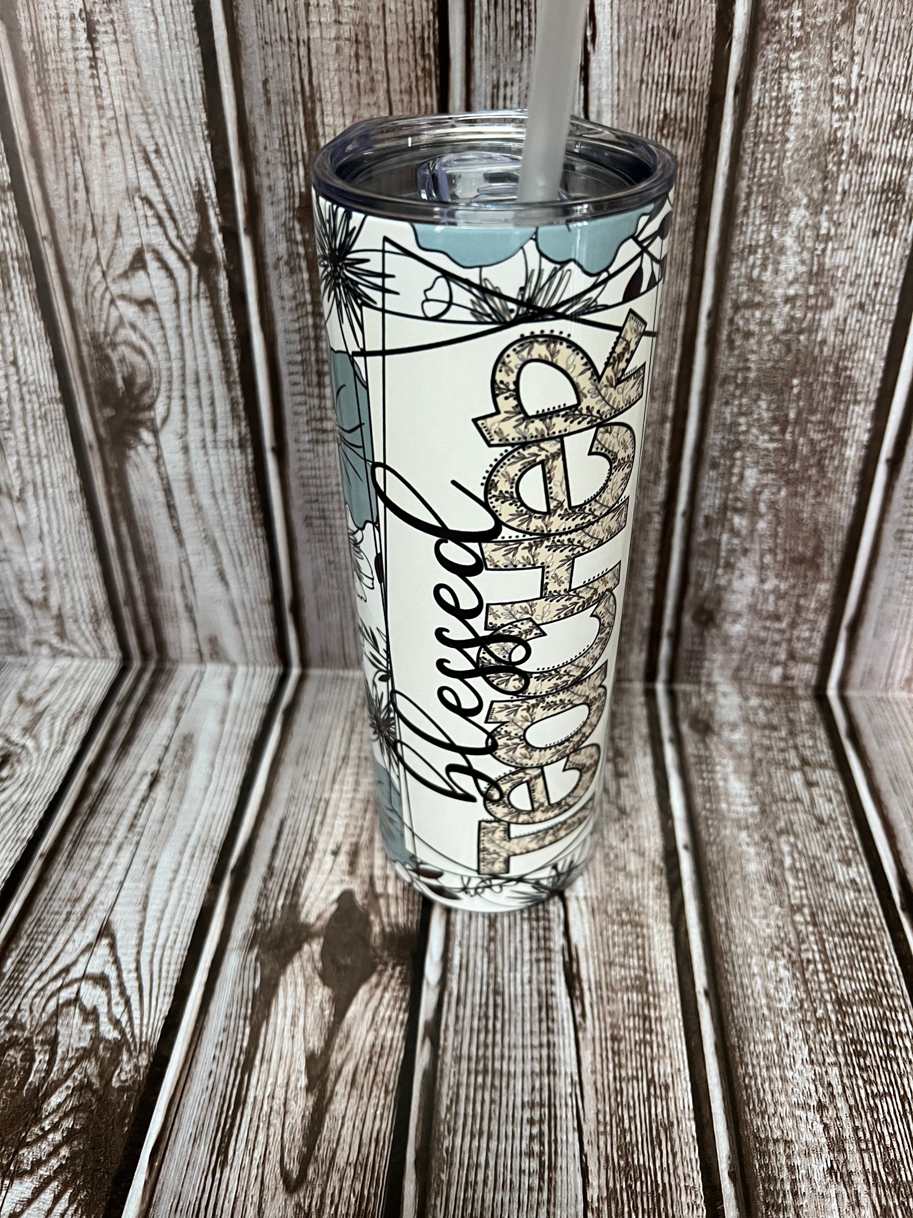 Made to order-Blessed Teacher 20oz skinny Tumbler
