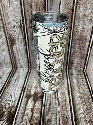 Made to order-Blessed Teacher 20oz skinny Tumbler