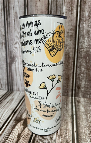Made to order-Bible Verse Affirmations Tumbler