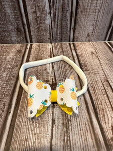Yellow/Pineapple  3 inch Head Bow