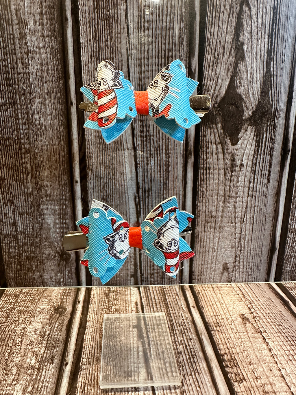 Blue Cat 3 inch Hair Bows
