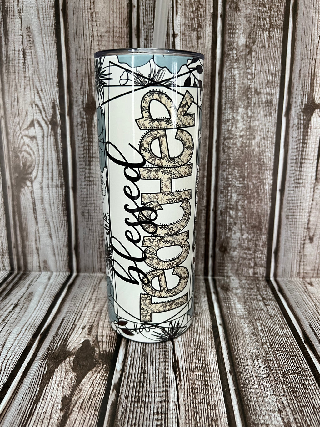 Made to order-Blessed Teacher 20oz skinny Tumbler