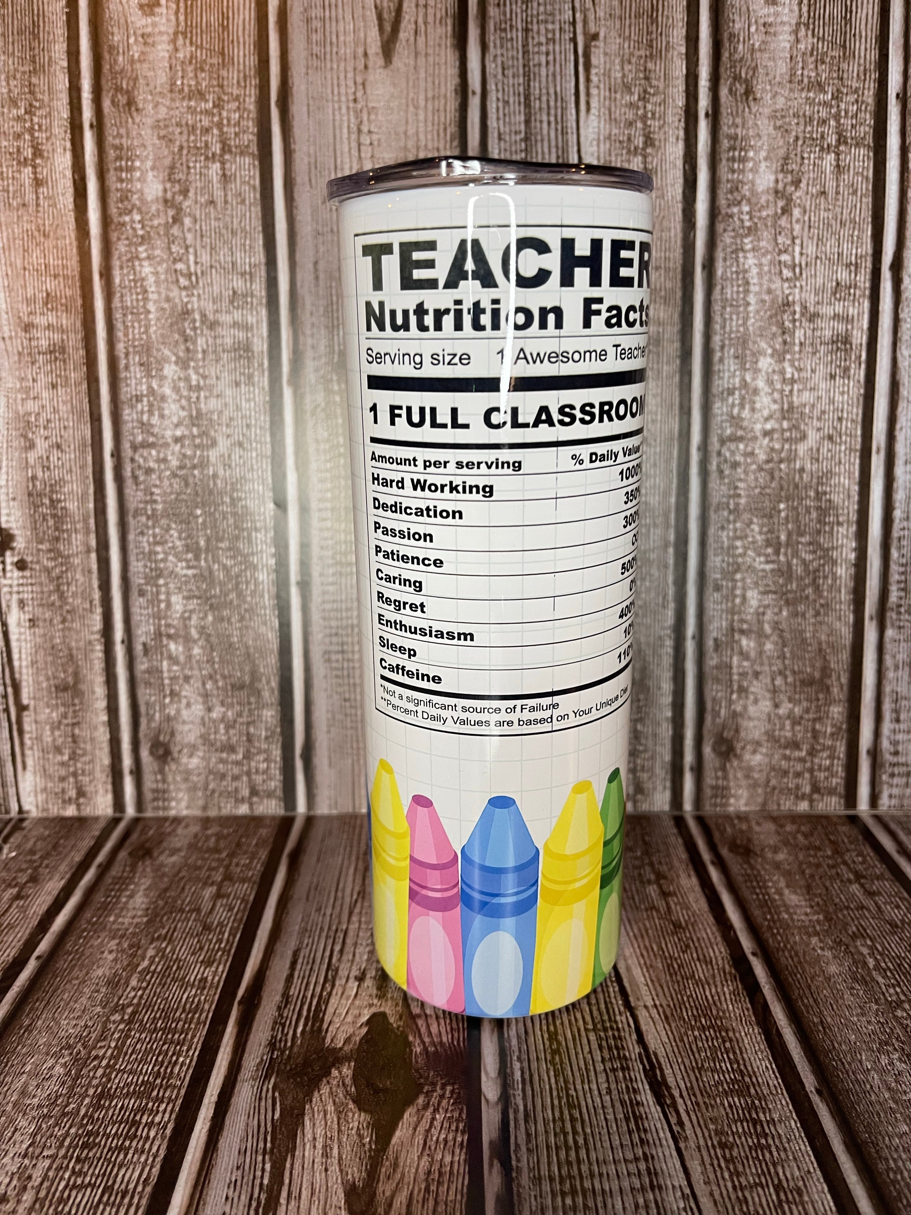Made to order-Teacher Tumbler Crayons