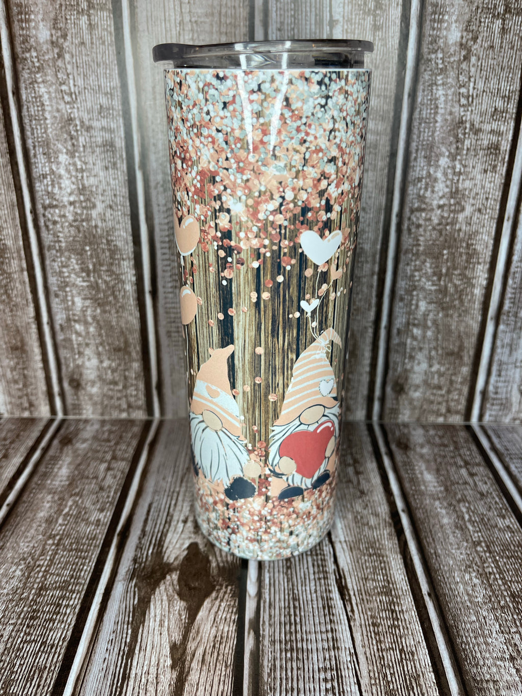 Made to order-Gnome Valentine tumbler